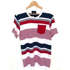 NWT Shouthouse Mixed Stripe Pocket Tee
